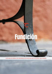 Catálogo Tejero Fundición y mobiliario Urbano 1