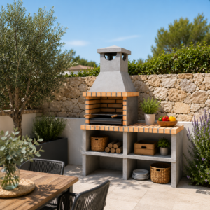 BARBACOA DE OBRA PREFABRICADA CON BANCADA NIZA/ZON